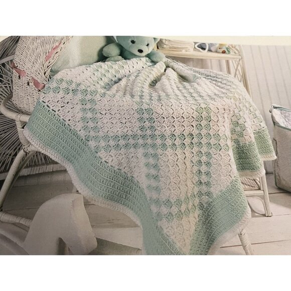 Vintage Our Best Baby Afghans Crochet Pattern Booklet 54 Designs Leisure Arts - Picture 7 of 12